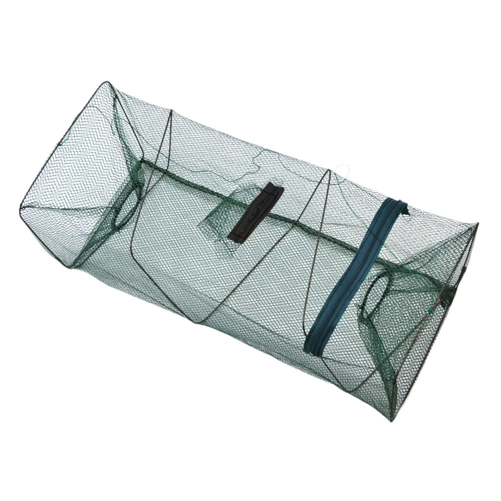 Foldable Fish Cage Rectangle Crab Fishing Tackle Dip Cast Net Cage Shrimp Catcher Pot Bait Trap Crayfish Outdoor Accessory