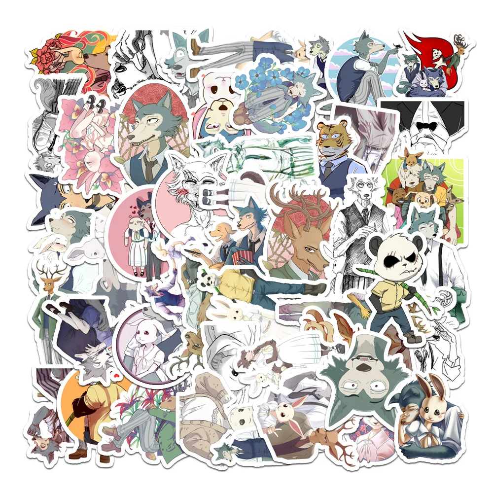 10/30/50PCS BEASTARS Stickers Dier Stijl Anime Graffiti Grappige Cartoon Sticker Kinderen Speelgoed Koffer Koelkast laptop Gitaar Auto Fiets