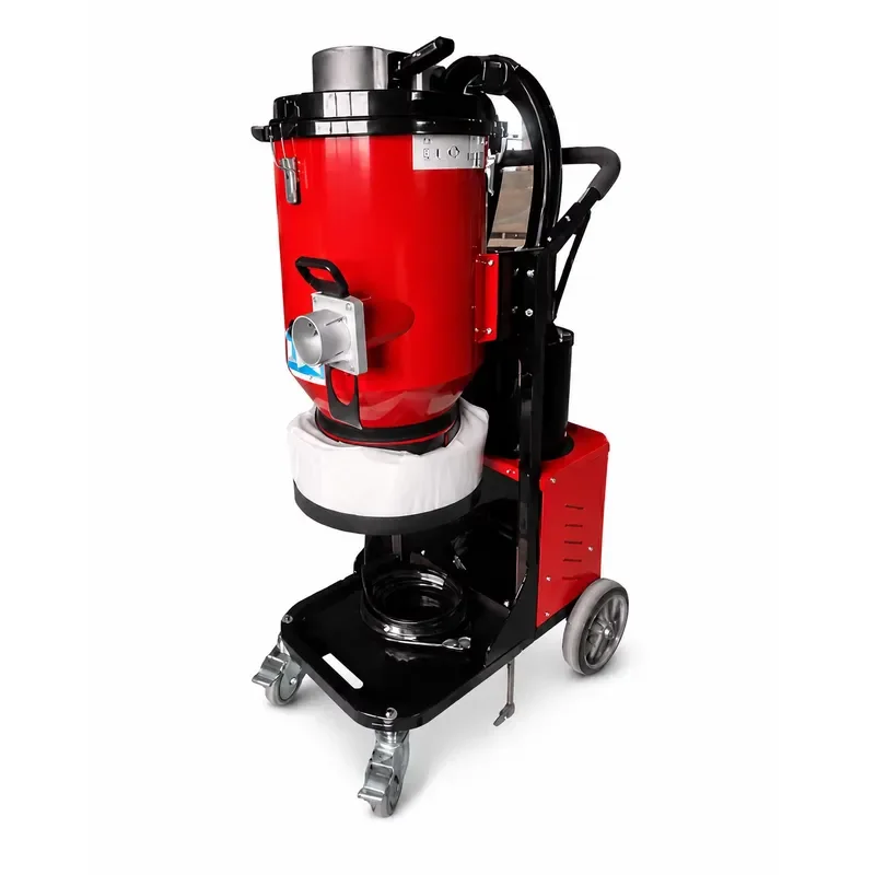 Industrial 1.2KW 120V Dust Extractor for Concrete Floor Grinding Vacuum Cleaner with Cartridge & HEPA Filter for Construction