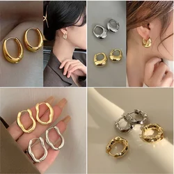 2024 Hot Sale Fashion Metal Drop Earrings for Woman Vintage Hoop Earring Trend Classic Party Wedding Pendant Jewelry Gift
