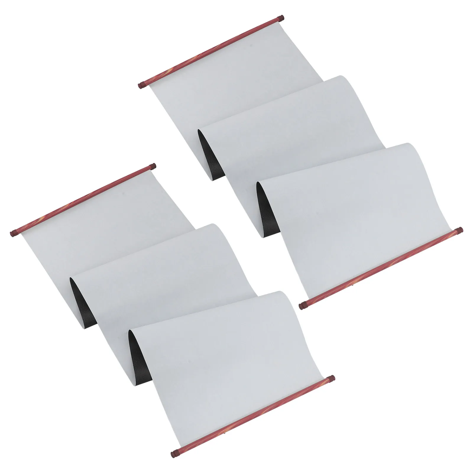 2Pcs Blank Chinese Calligraphy Hanging Scroll Reusable Water Painting Cloth Double Sided Quick Dry Practice Mat for Adult