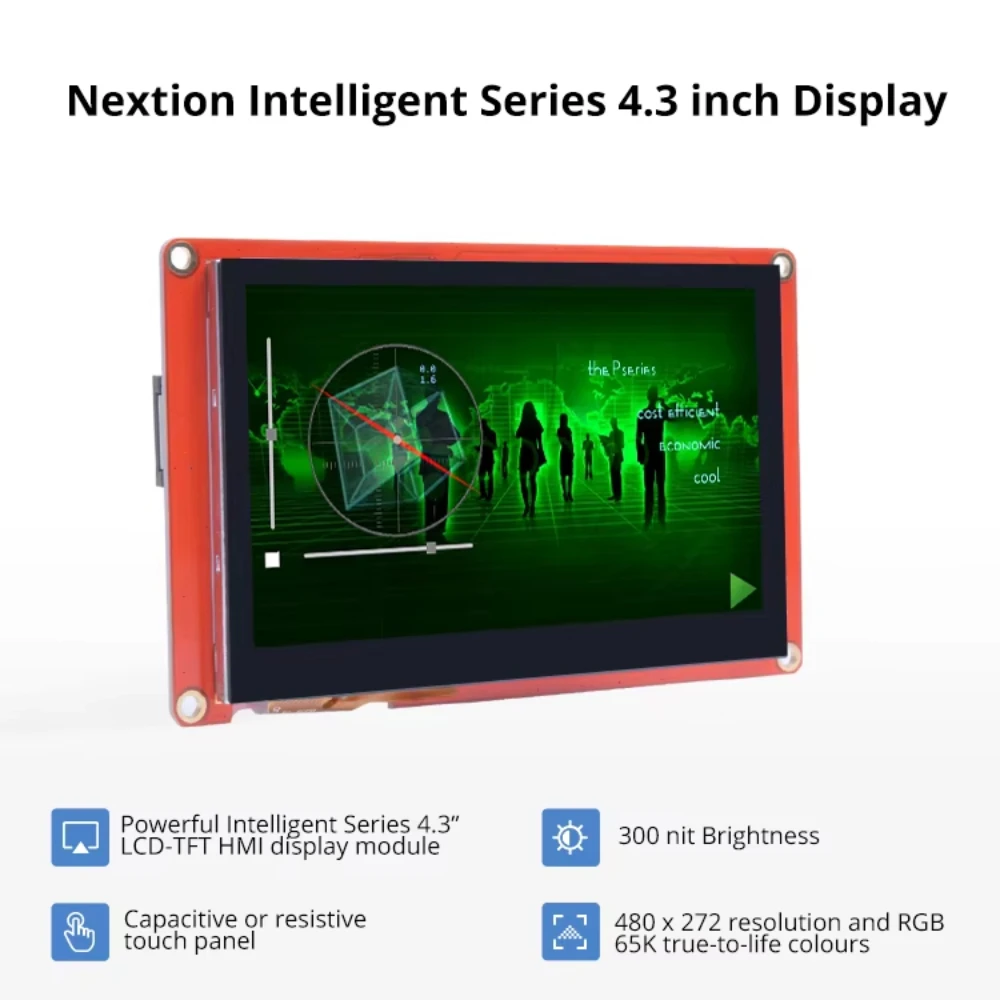 Nextion 4.3 inch LCD Intelligent Series Capacitive Touchscreen TFT HMI Touch Display NX4827P043-011C / NX4827P043-011C-Y