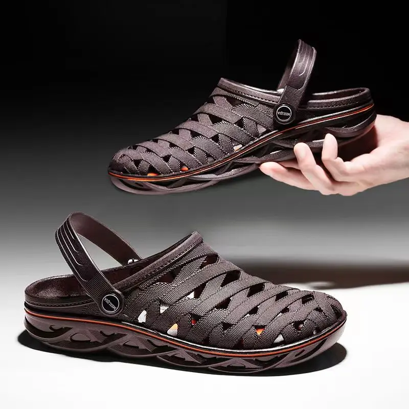 

Мужские повседневные спортивные сандалии Baotou, новые летние водонепроницаемые нескользящие пляжные сандалии двойного назначения с литьем под давлением, тапочки