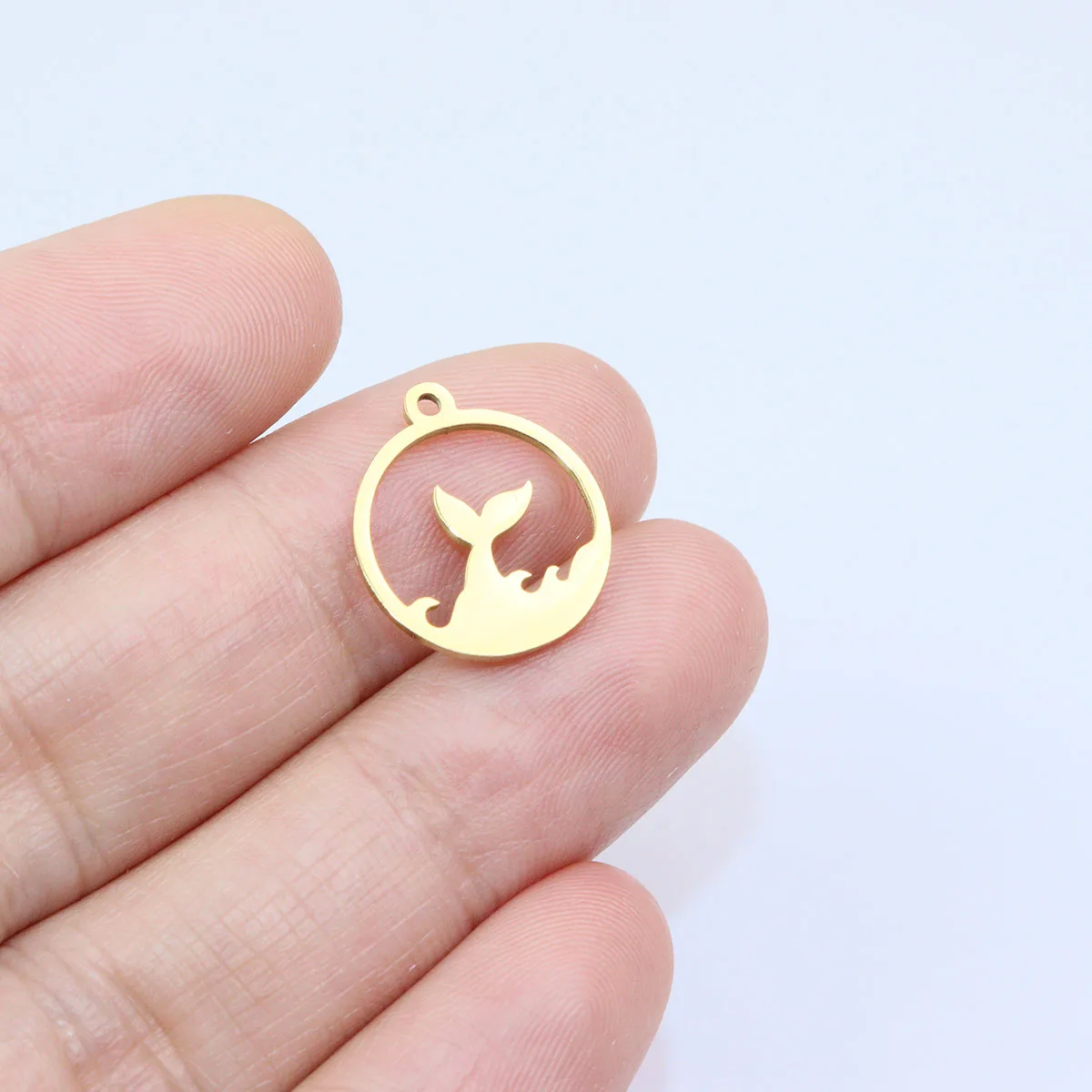 10pcs Stainless Steel Sea Motif DIY Fashion Jewelry Accessory Necklace Hand Making High Quality Vacuum Plate WaterProof