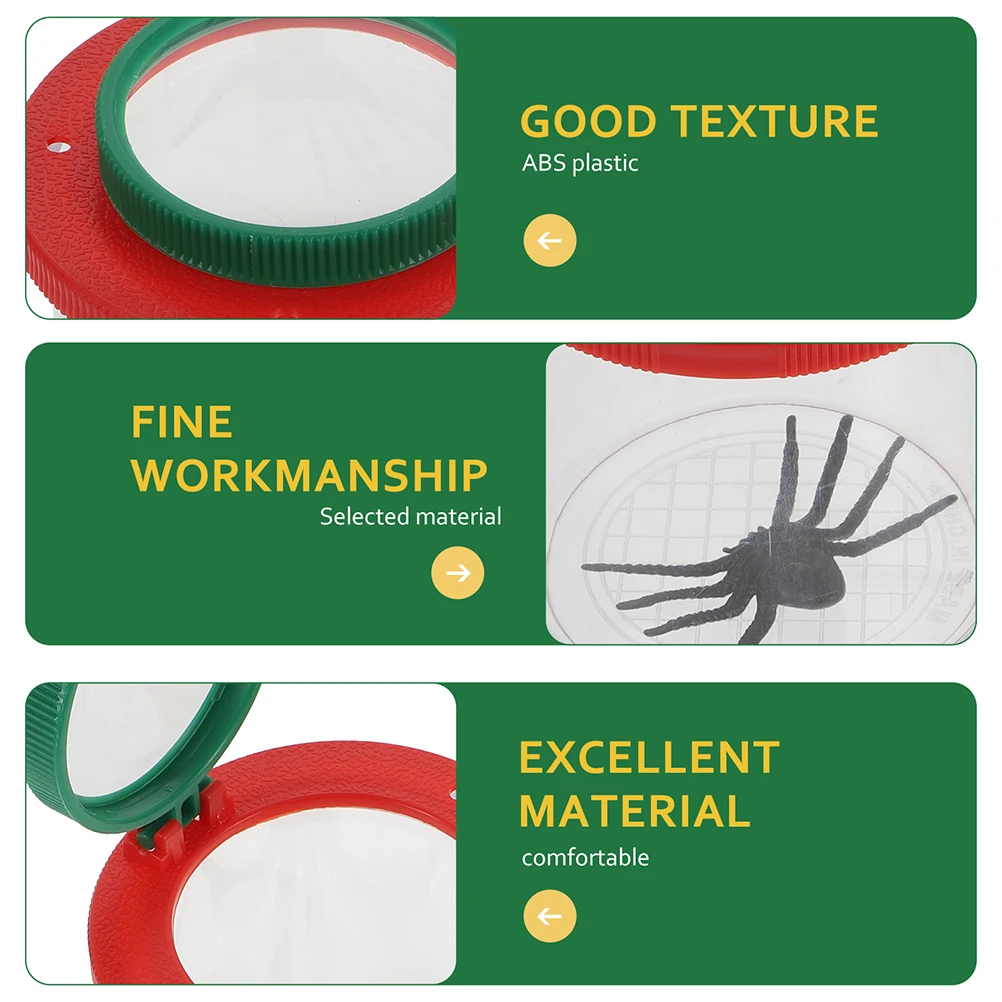 

3pcs Insect Observation Box Magnifier 10X Lens Kids Educational Outdoor Exploration Tool Collecting Jar Science Learning