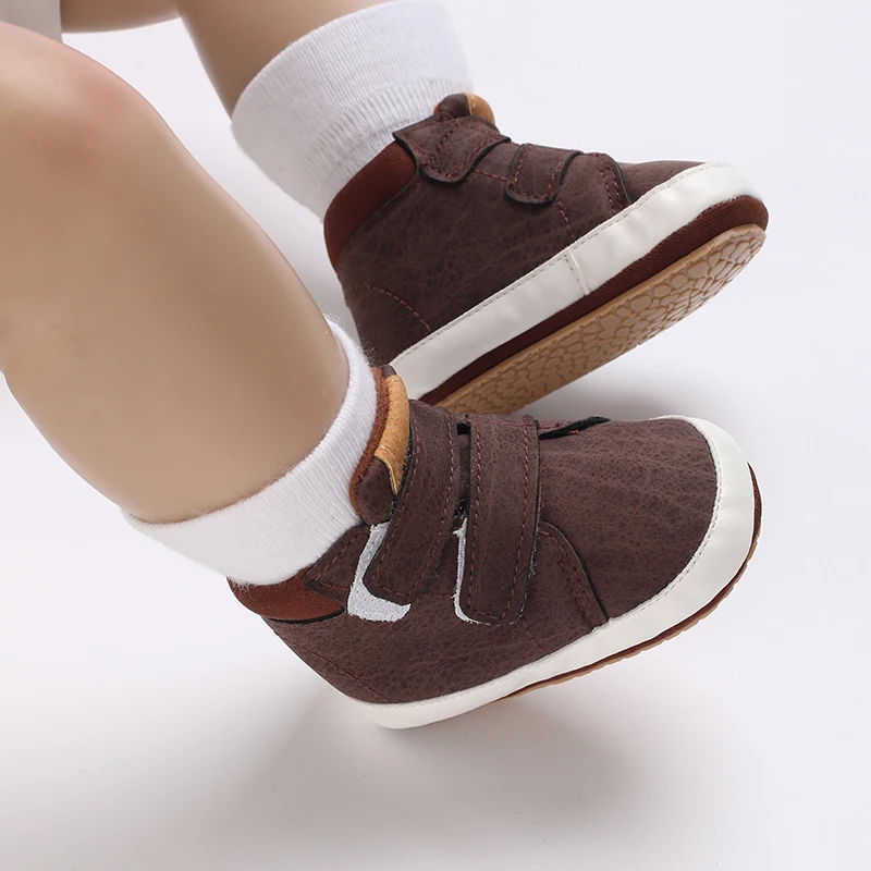 Modische und schlichte High-Top-Schuhe aus Stoff für Frühling und Herbst, bequeme Baby-Laufschuhe mit weicher Sohle. – Detail 9