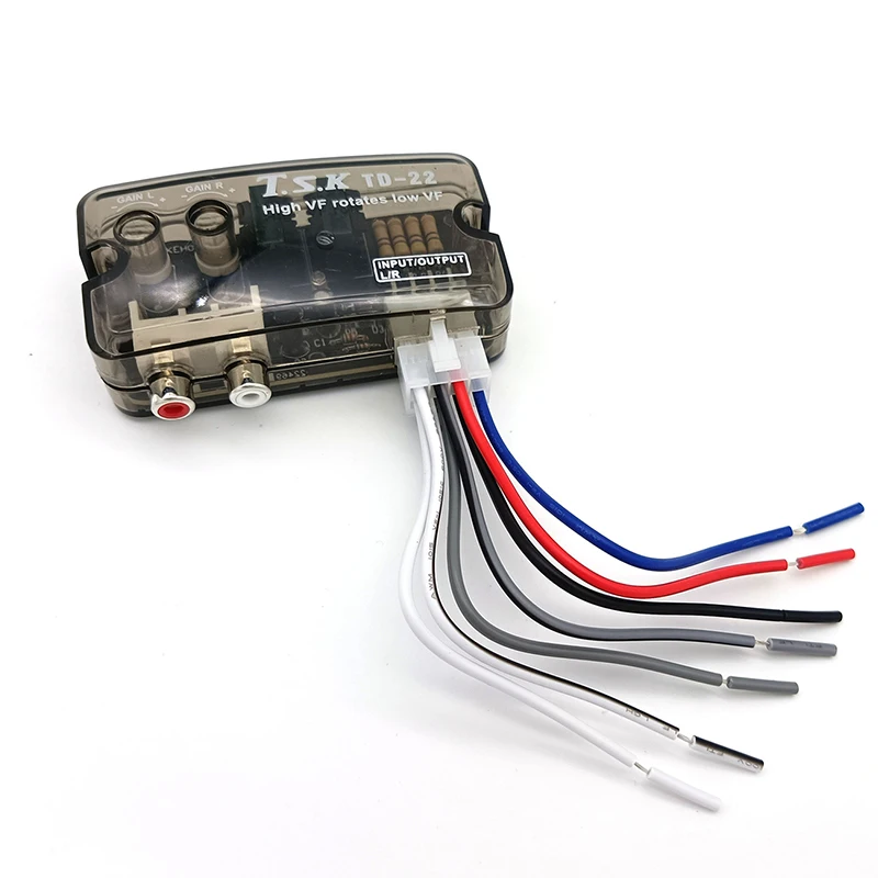 2023 New Arrivals 12V Auto Car Audio Converter RCA Stereo High To Low Adjustable Frequency Line Speaker Level Adapter