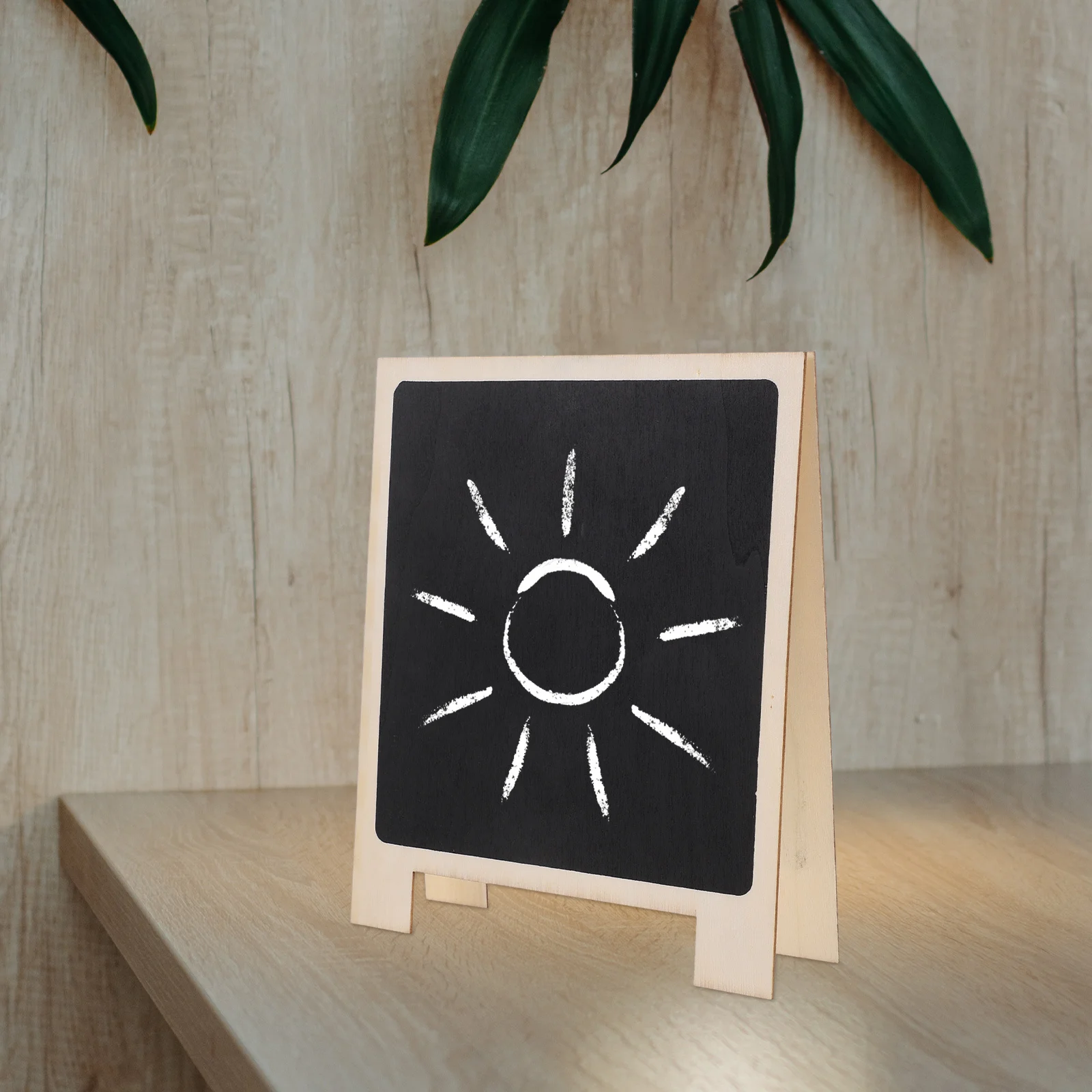 

3Pcs Mini Chalkboard Sign Desktop Memo Erasable Reusable Wooden Easel for Wedding Party Decor Table Number Display