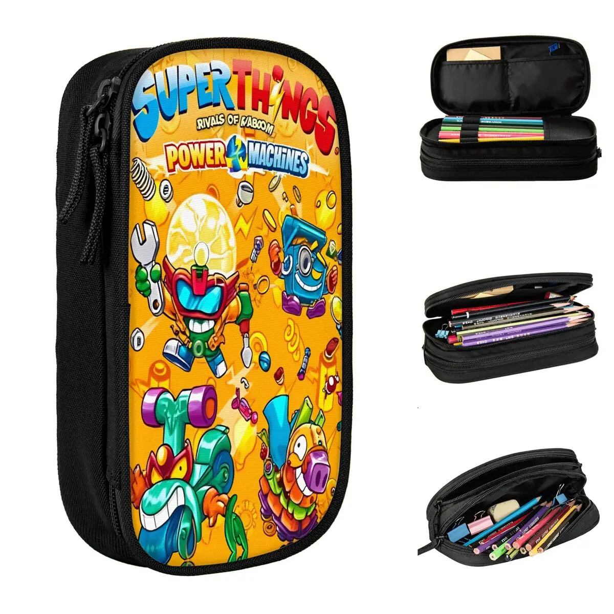 

SuperThings Cartoon Pencil Case Super Zings Kindergarten Pencil Pouch Pen for Student Pencil Bags Students School Stationery