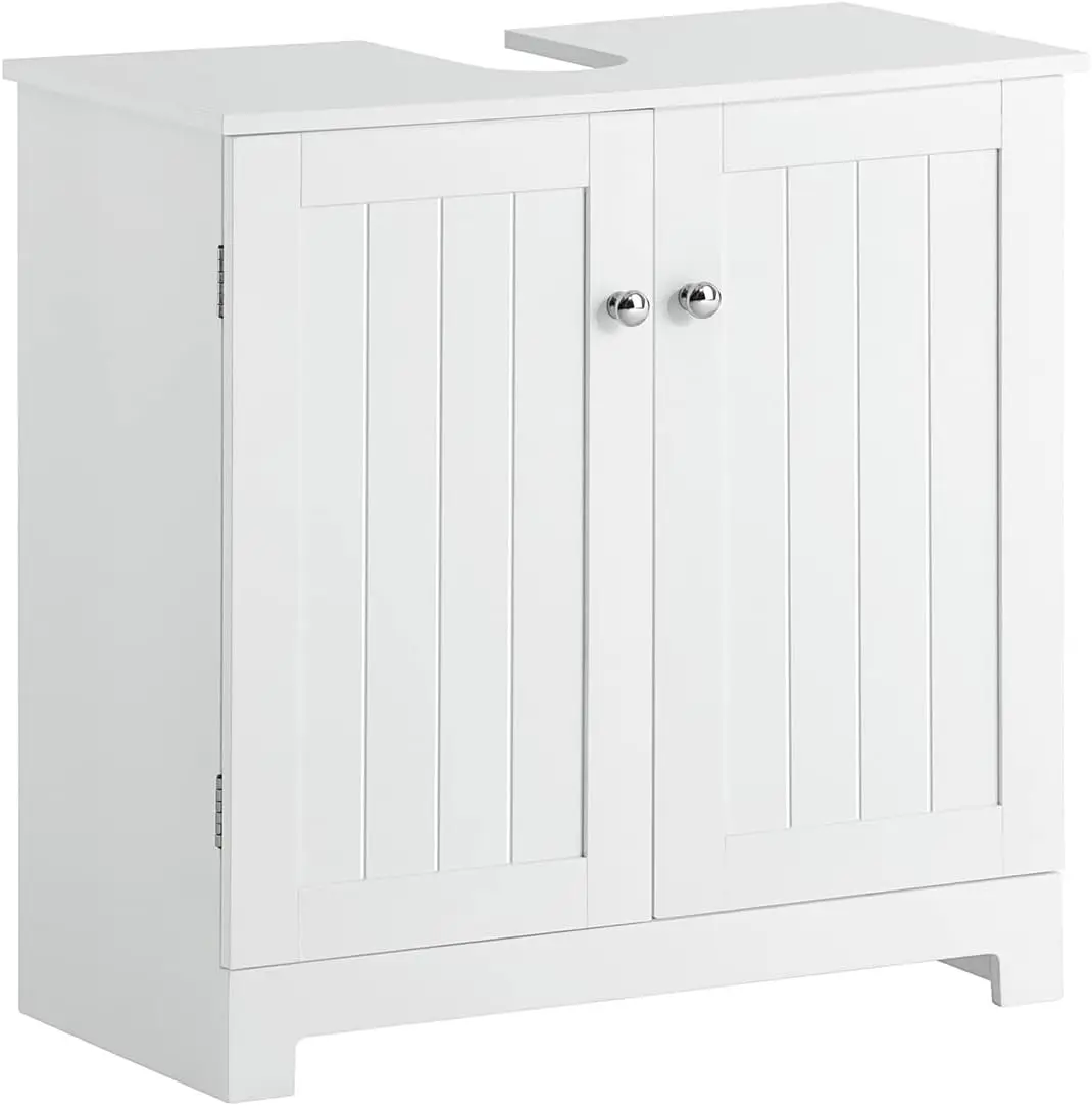 White Under Sink Bathroom Storage Cabinet with Doors BZR18-WTall Cabinet, Freestanding Cabinet, Bathroom Cabinet