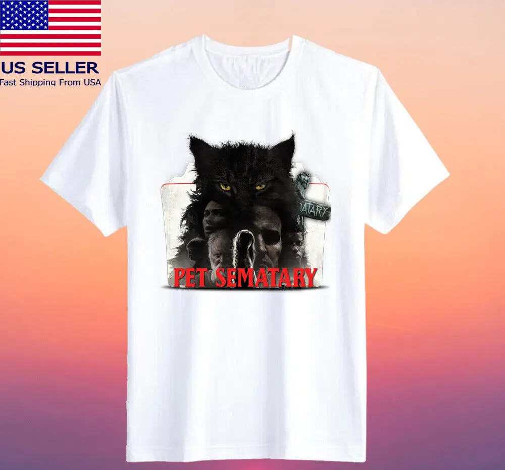 

Pet Sematary Stephen King Movie Men's White T-shirt Size S-5XL