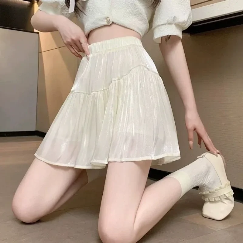 

Short High Waist Mini Patchwork Ruffle Skirts for Women Premium Clothing Trend 2025 Korean Fashion New in Stylish V Woman Skirt