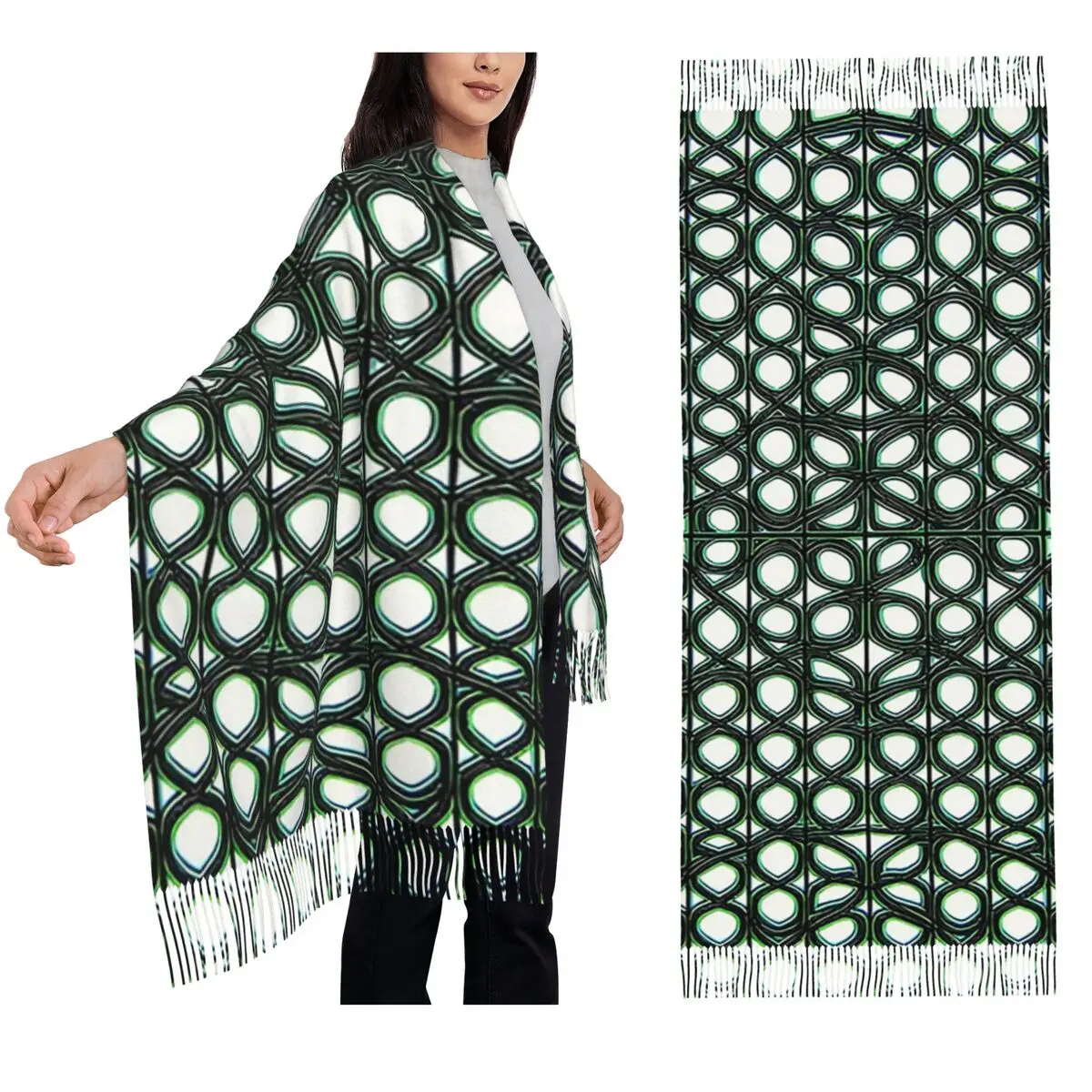 

Cells Grids, Matrix. Symbols Pixels Digital Scarf Tassel Scarves Women Soft Warm Shawls and Wraps Long Fall Winter Shawl Wrap