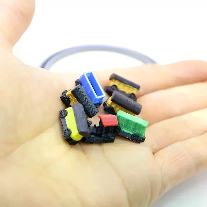 【Y】1 Set Sandkasten-Bauteile im Maßstab 1:12, Puppenhaus-Mini-Eisenbahnset mit Schienen, realistisches Eisenbahnmodell, Dekor, Foto-Requisiten