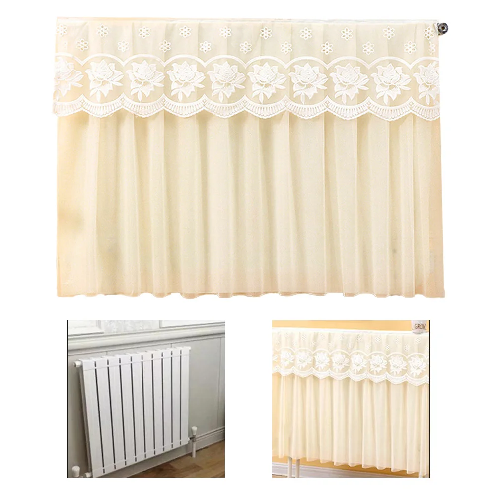 Decorative Lace Dust Cover Smarthome 60 80 100 150 160 180*70cm Lace Radiator Cover Romantic Aesthetic Easy To Clean
