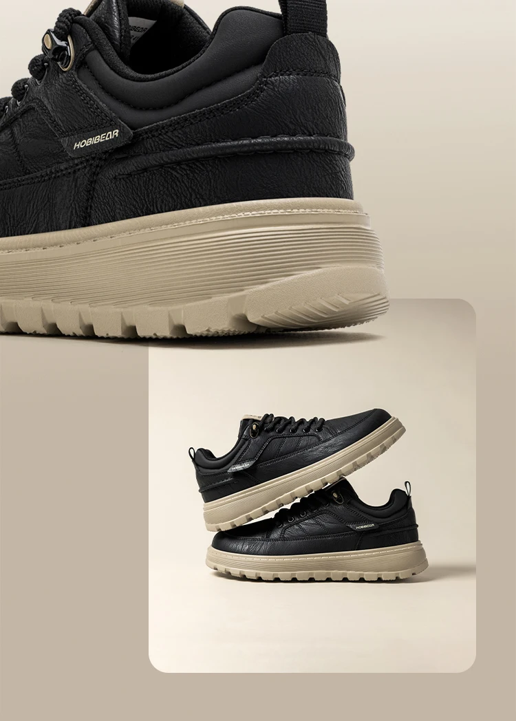 HOBIBEAR Herren Oxford-Schuhe mit breiter Passform, klassisches Kunstleder, Business-Schuhe mit klobigem Absatz, Retro-Freizeitschuhe zum Schnüren – Detail 10