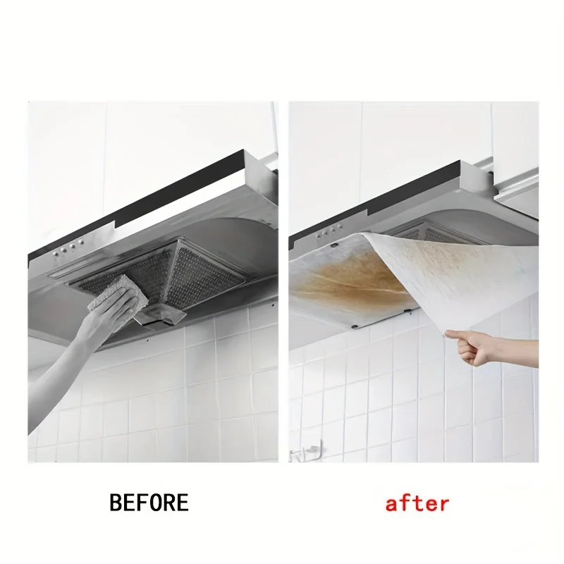 Kitchen Oil Stickers Range Hood Filter Set High-Performance Oil Absorption Smoke-Free Universal Fit Durable Sticker Protection