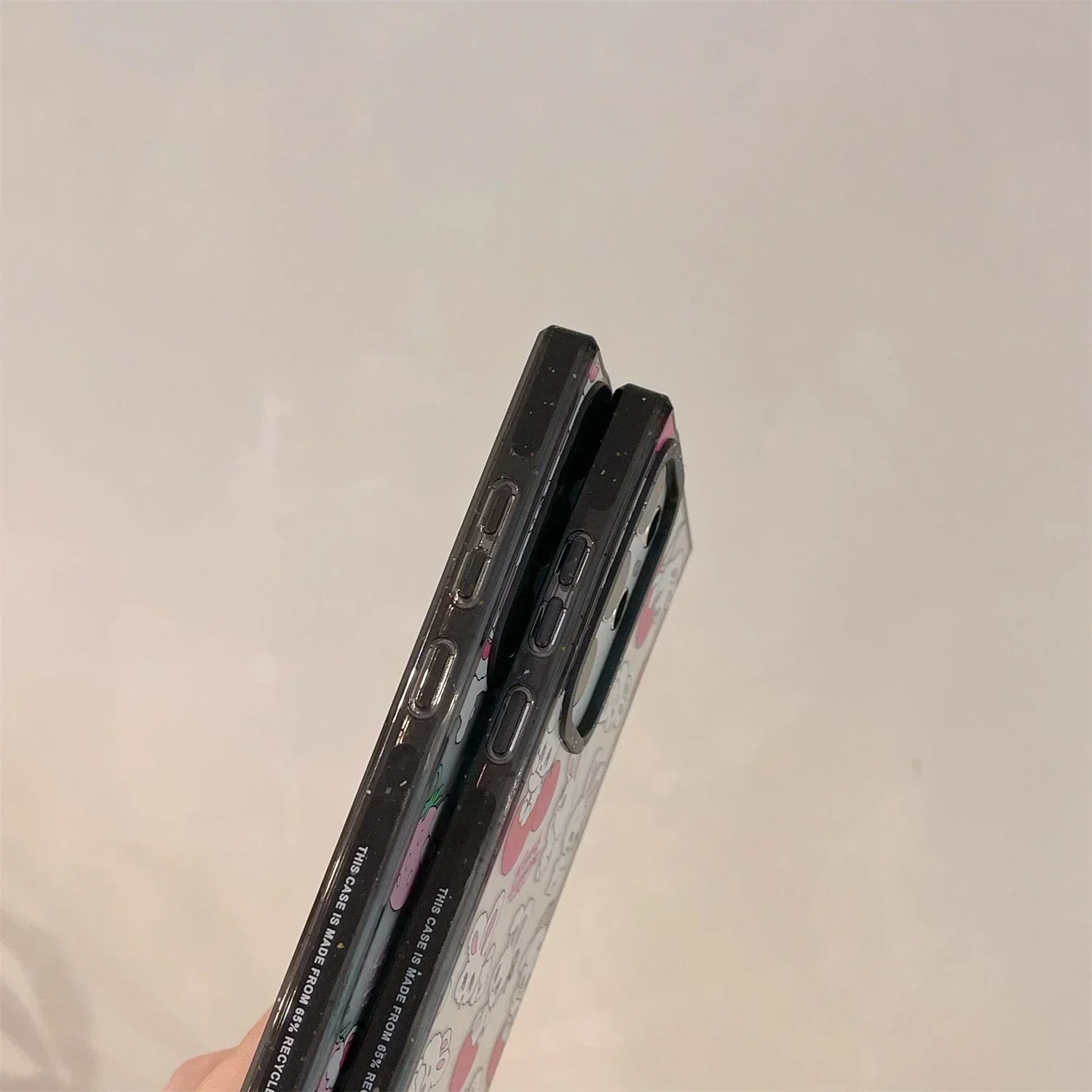 삼성 갤럭시 S25 + 플러스 S24 S23 울트라 S25U 커버 보호 쉘용 딸기 토끼 아크릴 블랙 테두리 케이스