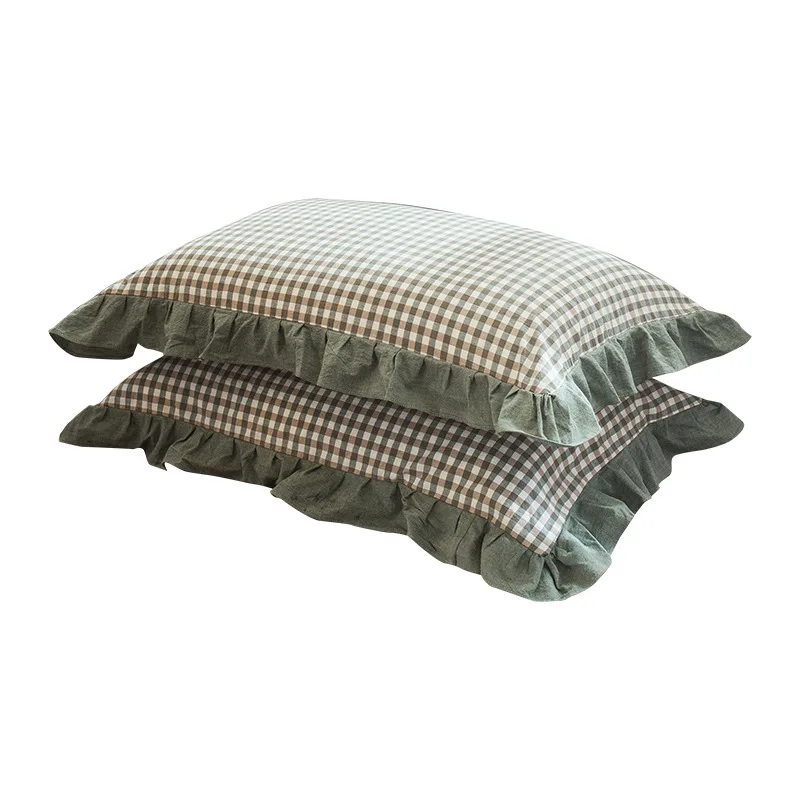 Class A washed cotton pure cotton pillowcase pair of pillowcases 48x74cm