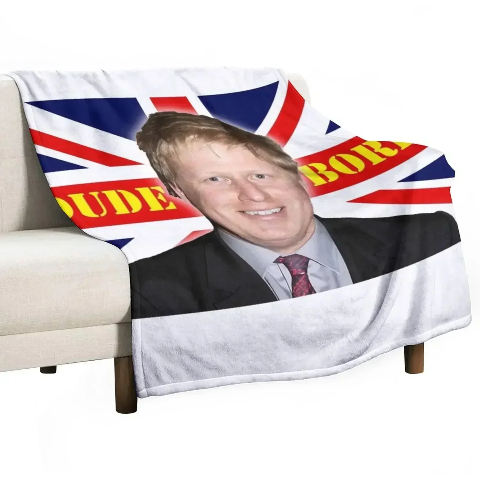 DUDE BORIS UK Prime Minister Boris Johnson Throw Blanket For Sofa Thin for sofa Softest Soft Big Picnic Decorative Beds Blankets