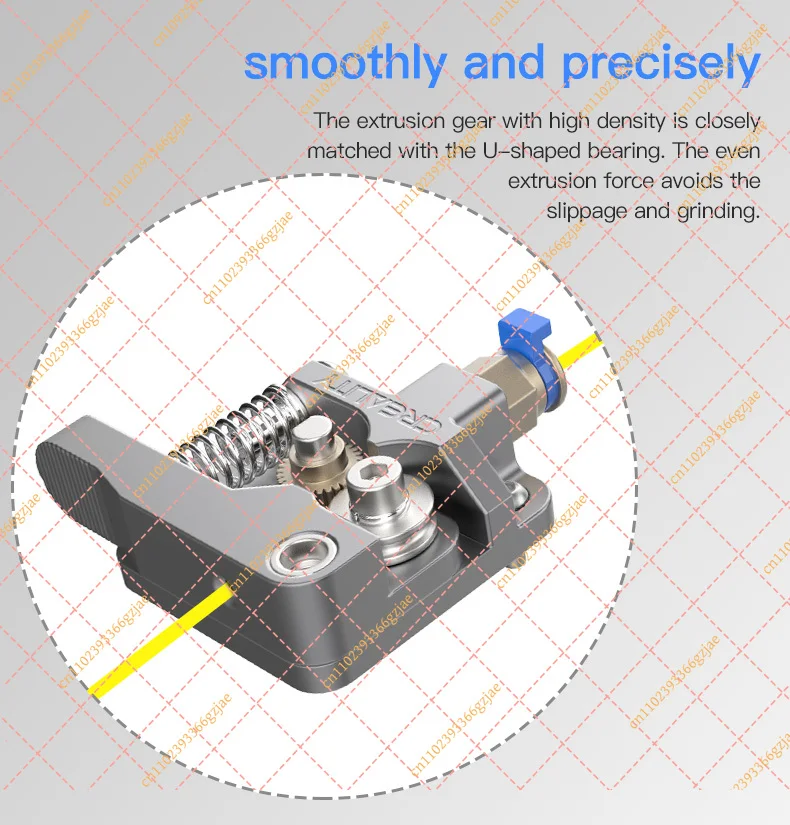 KLF Creality Ender 3/Ender 3 Pro/Ender-3S/Ender 3 V2/Ender-3 Max/CR-10/CR10S Extruder, Upgrades Metal Extruder Kit Metal