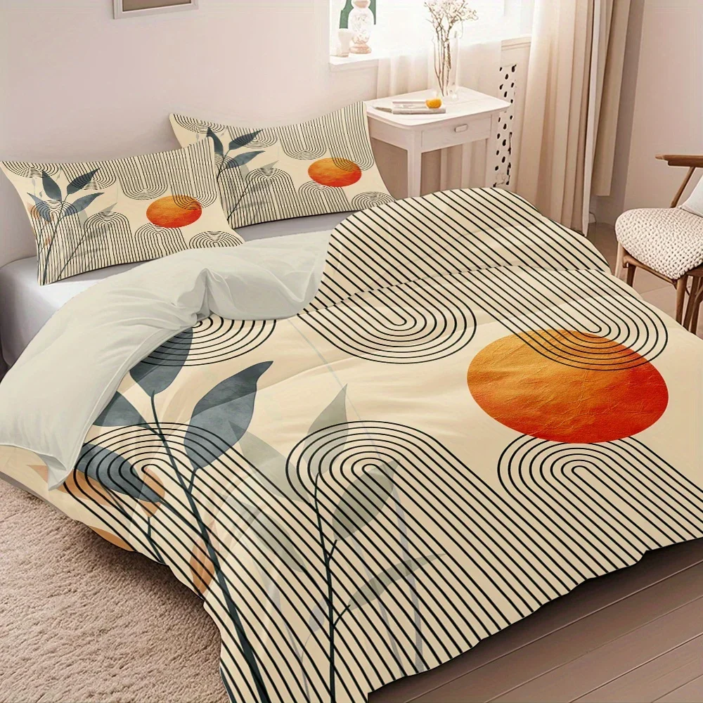 

3pcs Bohemian Style Decoration Printed Quilt Set- Includes 1 Quilt Cover and 2 Pillow Cover (without Filler)