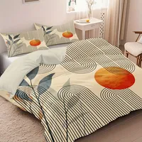 3pcs Bohemian Style Decoration Printed Quilt Set- Includes 1 Quilt Cover and 2 Pillow Cover (without Filler)