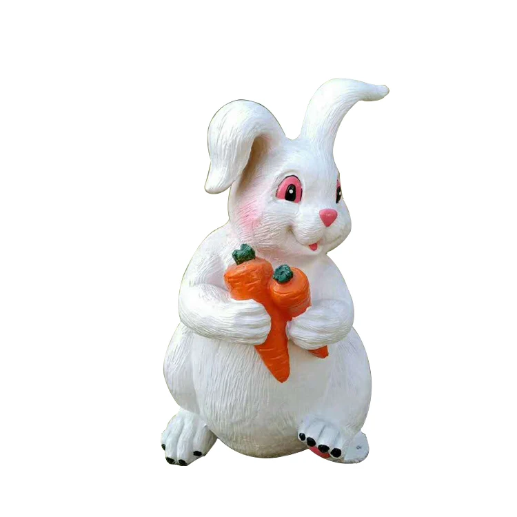 Theme Park Outdoor Landscape Decor Large Life Size Home Decor Statue Resin animals rabbit Fiberglass sculptures