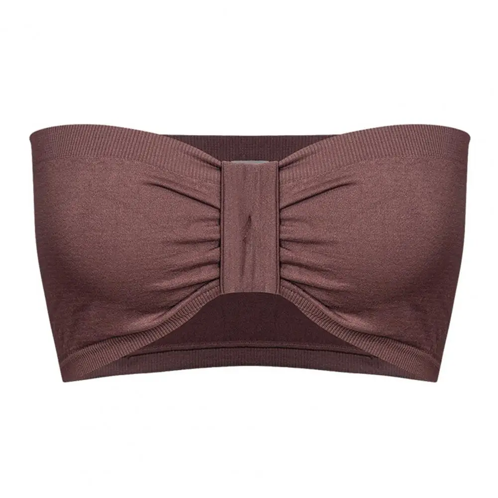 Strapless Bra Strapless Push Up Bra for Women Wireless Supportive Bandeau Bra Padded Tube Top Non-slip Underwire-free Strapless