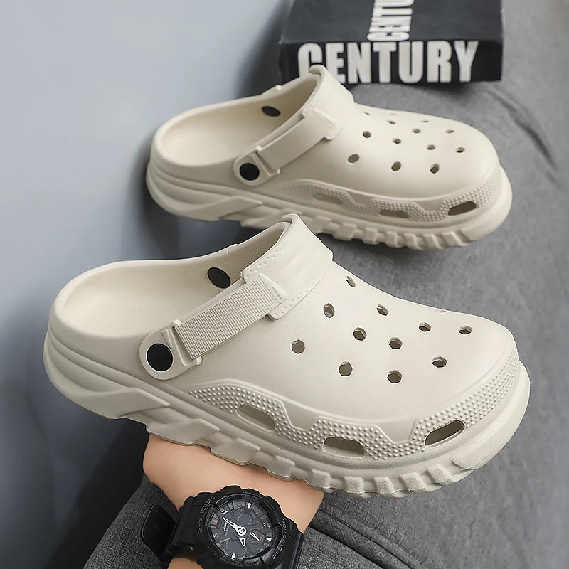 

Парные слипоны, летние легкие нескользящие сандалии из ЭВА без шнуровки для ношения на улице, пляжная обувь