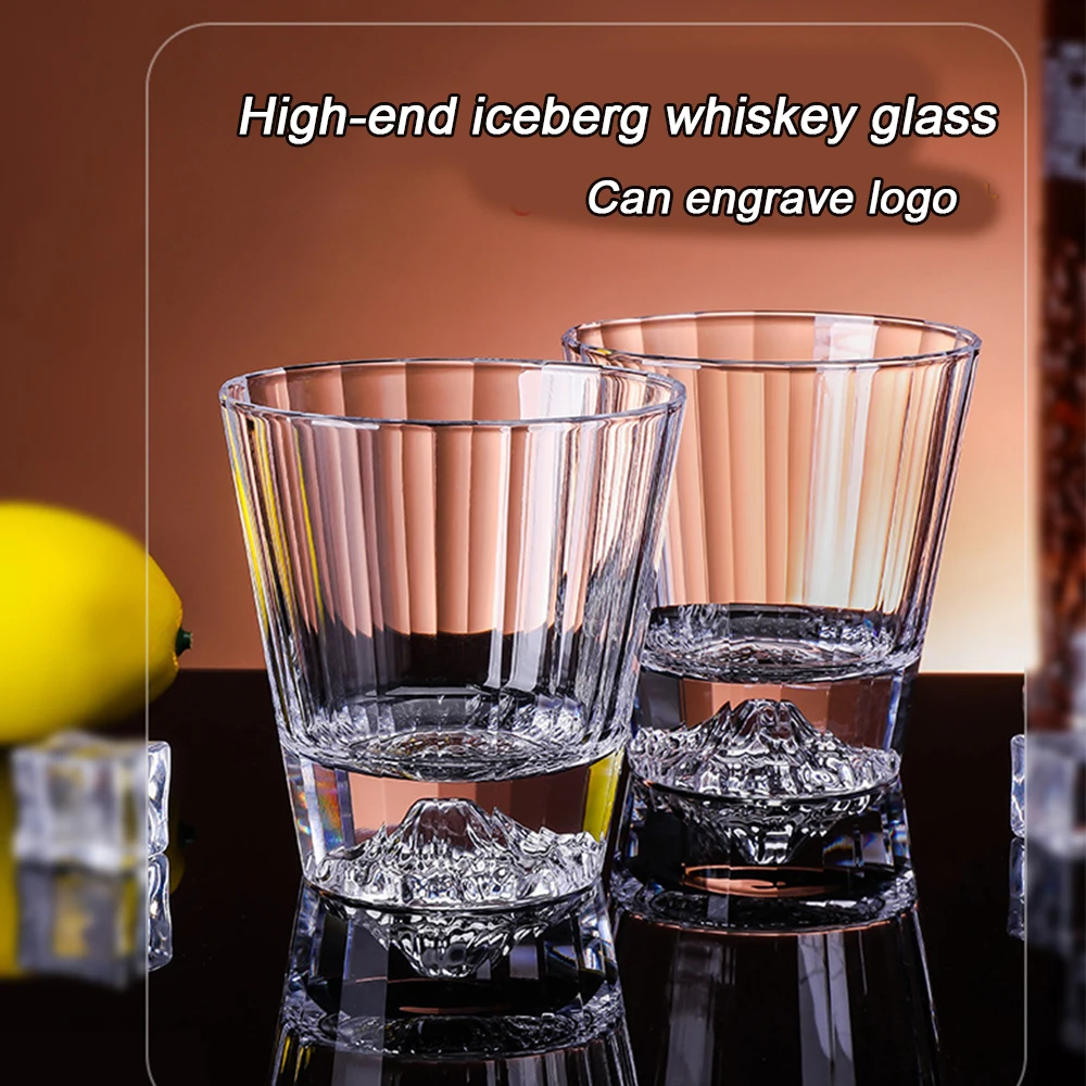Wine Beer Logo - (Can Engrave Logo) 250ML Iceberg Crystal