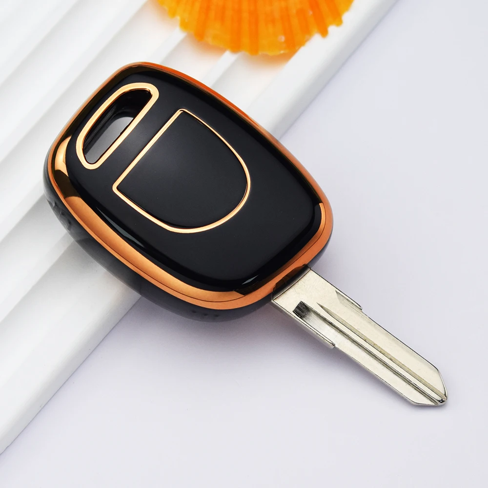 TPU Remote Car Key Cover for Renault Clio II Master Espace Kangoo 1 2 3 Simbol Twingo Scenic Laguna Protector Keychain