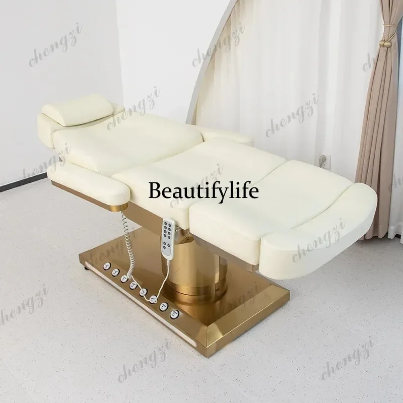 E182   Lifting Tattoo Massag Beds Lash Physiotherapy Adjust Electric Massag Beds Sleep PU Leather Furniture Table De Massage