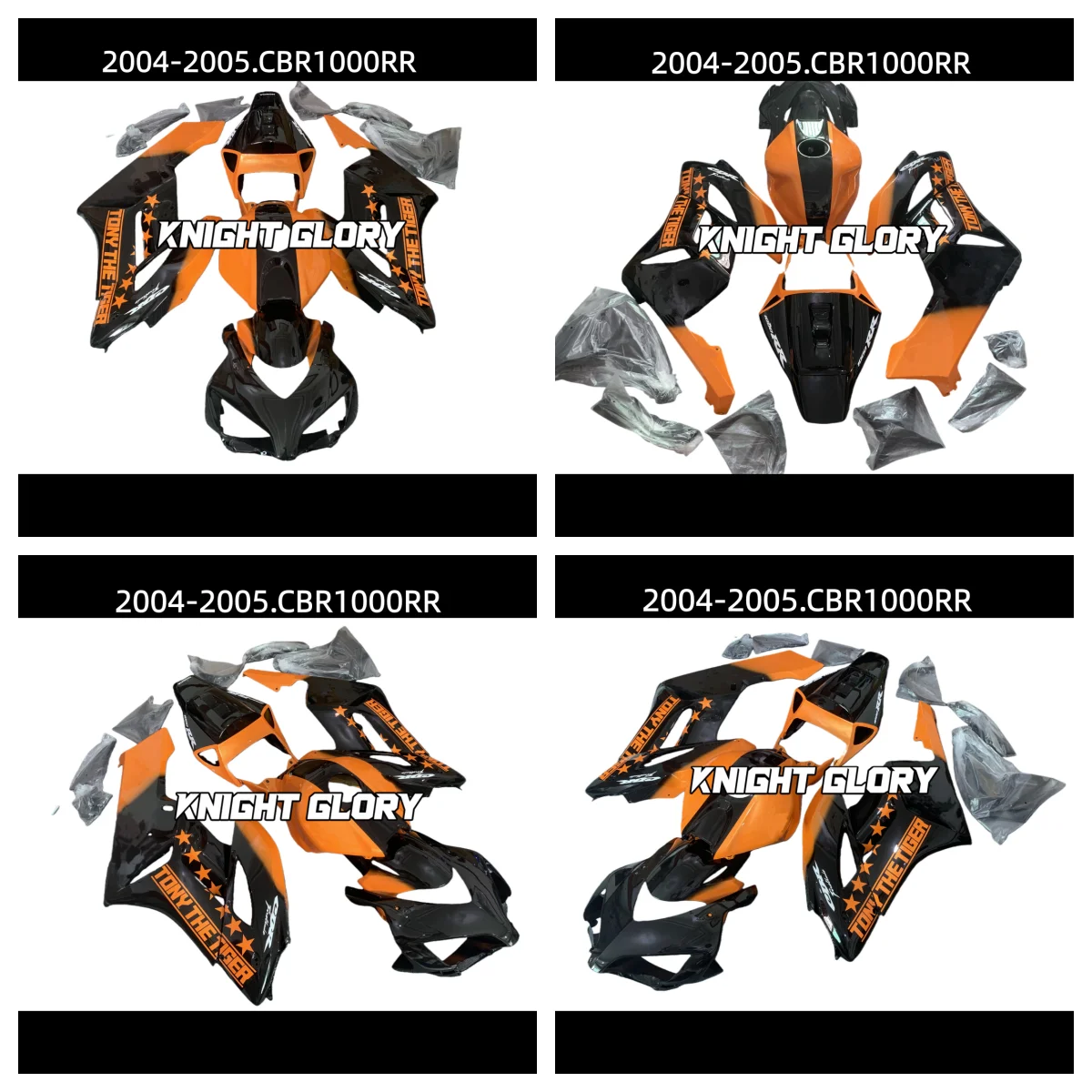 

Полный комплект деталей для мотоциклов, подходит для моделей CBR1000RR, 2004 г. 2005 г. Комплект крышки кузова. литье под давлением