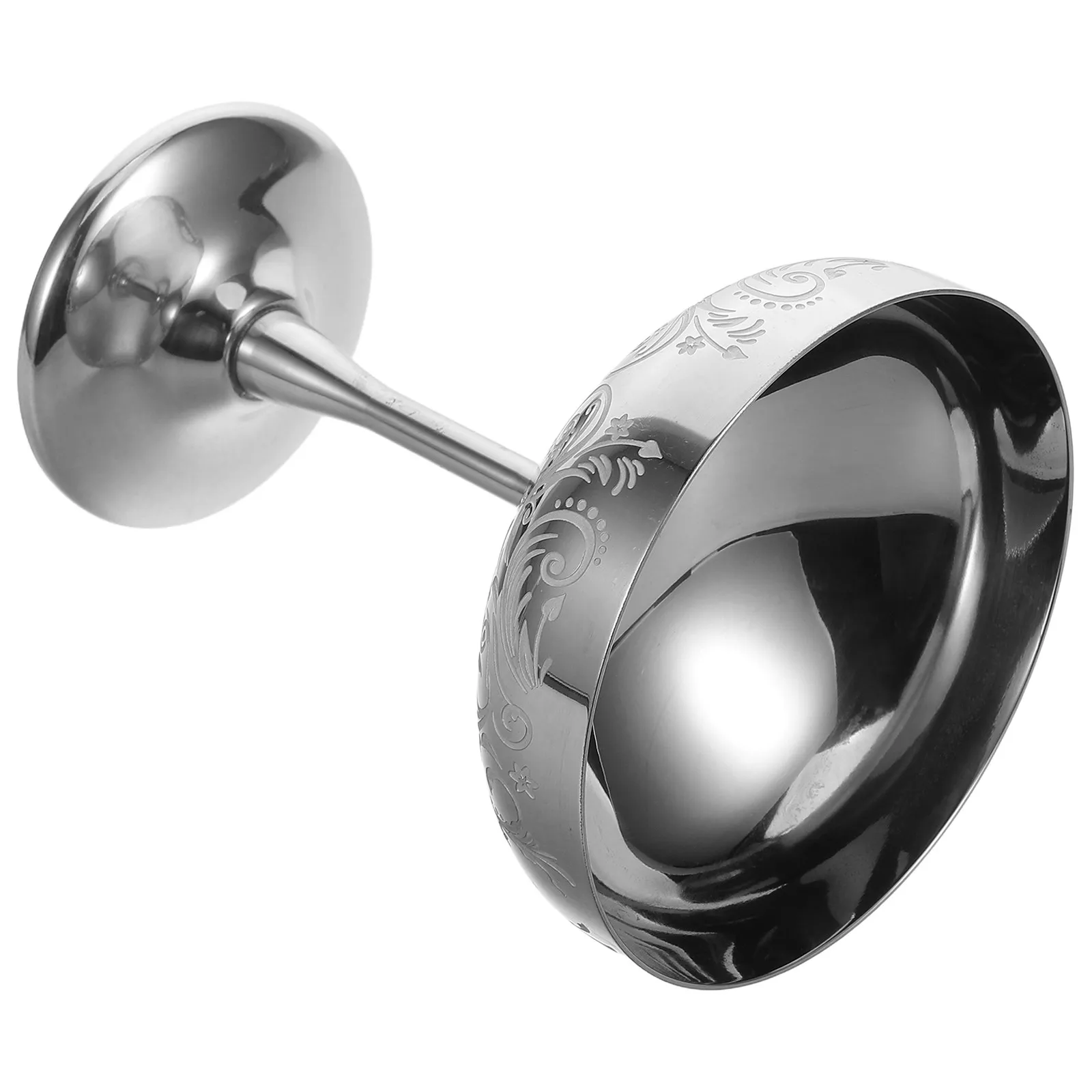

Stainless Steel Ice Cream Dessert Cup 280ml Footed Floral Pattern Retro Goblet Wine Cup Bar Home Party Ice Cream Cups