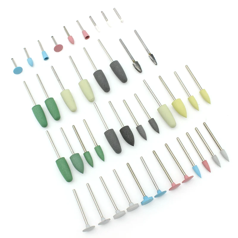 Dental Composite Polish Kit Porcelain Teeth Polisher Silicone Grinding Heads Polisher For Low Speed Handpiece Tool RA0309 HP0312