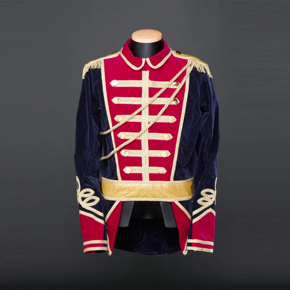 Victorian Royal Court Noble Officer Soldier Jacket Medieval Theatre The Ballet Musical Military Parade Walking Uniform Coat