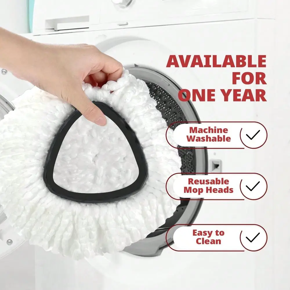 

Pack Mop Replacement Heads For OCeda Mop Replace Head Spin Mop Heads Replacements, Microfiber Spin Mop Refills, Easy Cleaning M