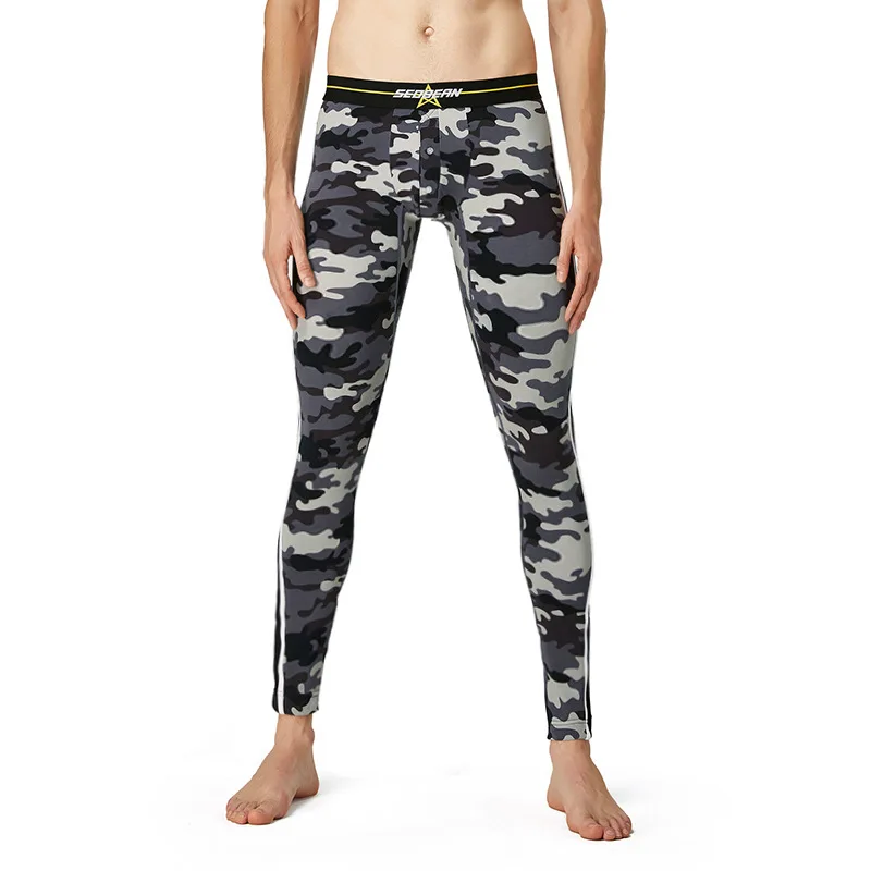 Men's Long Johns Fashion Camouflage U-convex Men's Leggings Thermal Pants Casual 2026 Spring Men