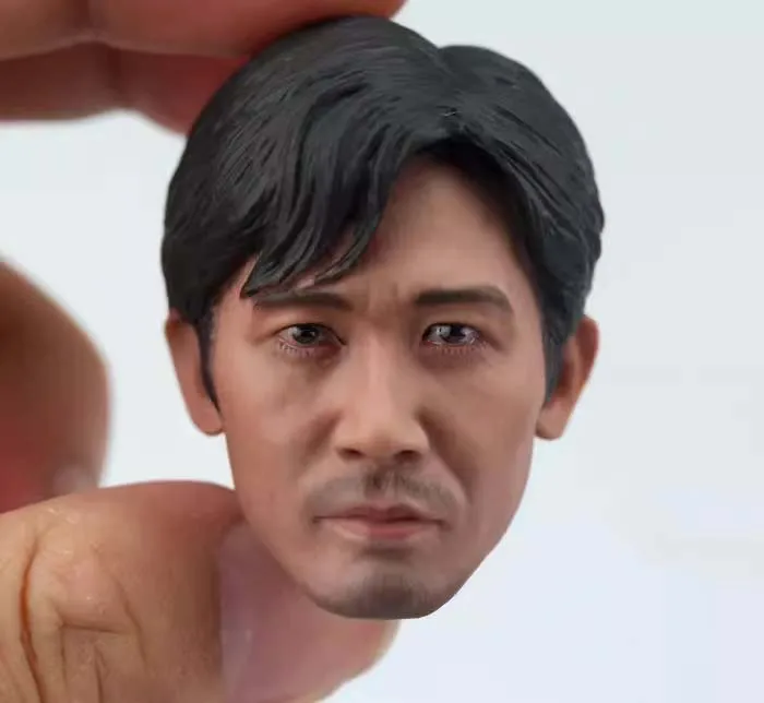 Custom 1/6 Scale Leung Tong Head Sculpt Male Solider Handsome Guy Head Carving for 12in TBL PH Action Figure Doll Toys