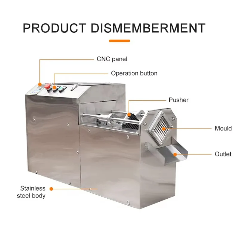 Potato Cut Wedges Machine  Potato Cutter French Fries Cutting Machine Potato Chips Sticks Cutting Machine
