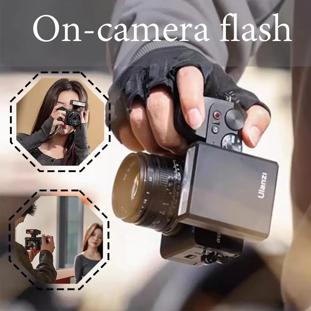 Ulanzi F12 TTL Wireless Flash Trigger with Screen for Automatic and Manual Continuous Shooting, On-Camera Flash for Camera