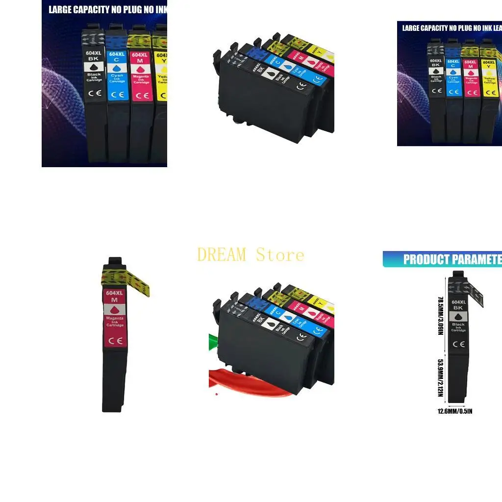 Routine Printer Refill Set Quick Installs for 604XL Document and Office Print Best Sale