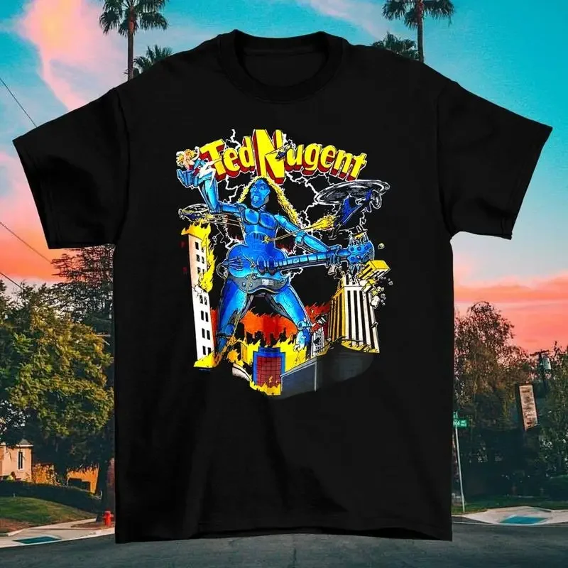Ted Nugent Fire Show Short Sleeve Black All Size S234XL Unisex Tee Shirt