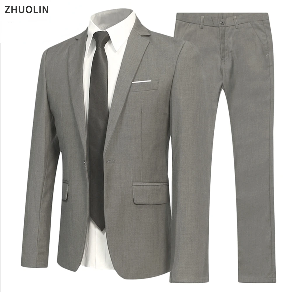 Men Suits For Wedding Business 2 Pieces Elegant Blazers 3 Sets Formal Full Ternos Marriage Clothes Pants Jackets Luxury Costume