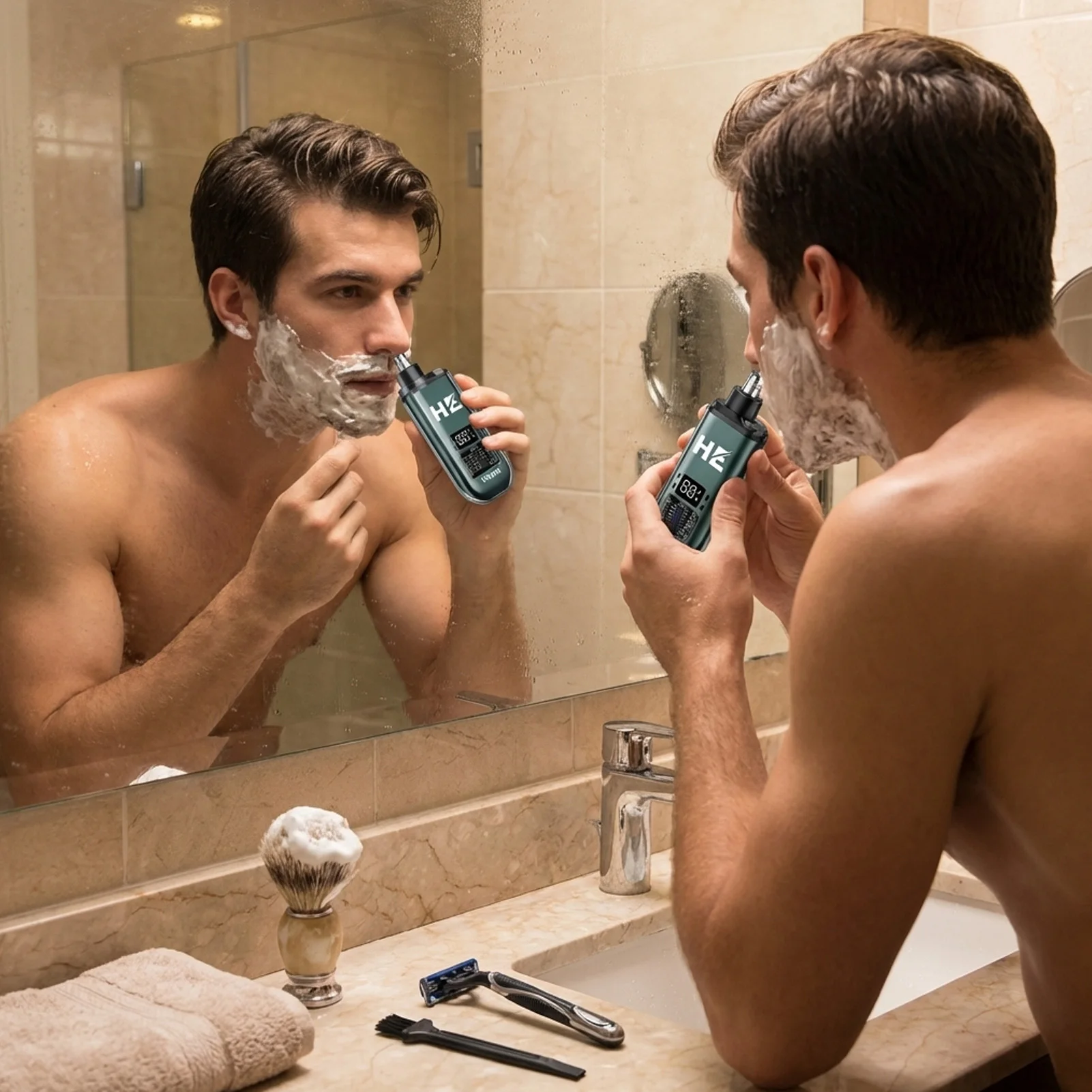 Electric Nose Hair Trimmer Rechargeable Bathroom Shaving Post Trim Tool For Home Travel Portable Shaving & Hair Removal