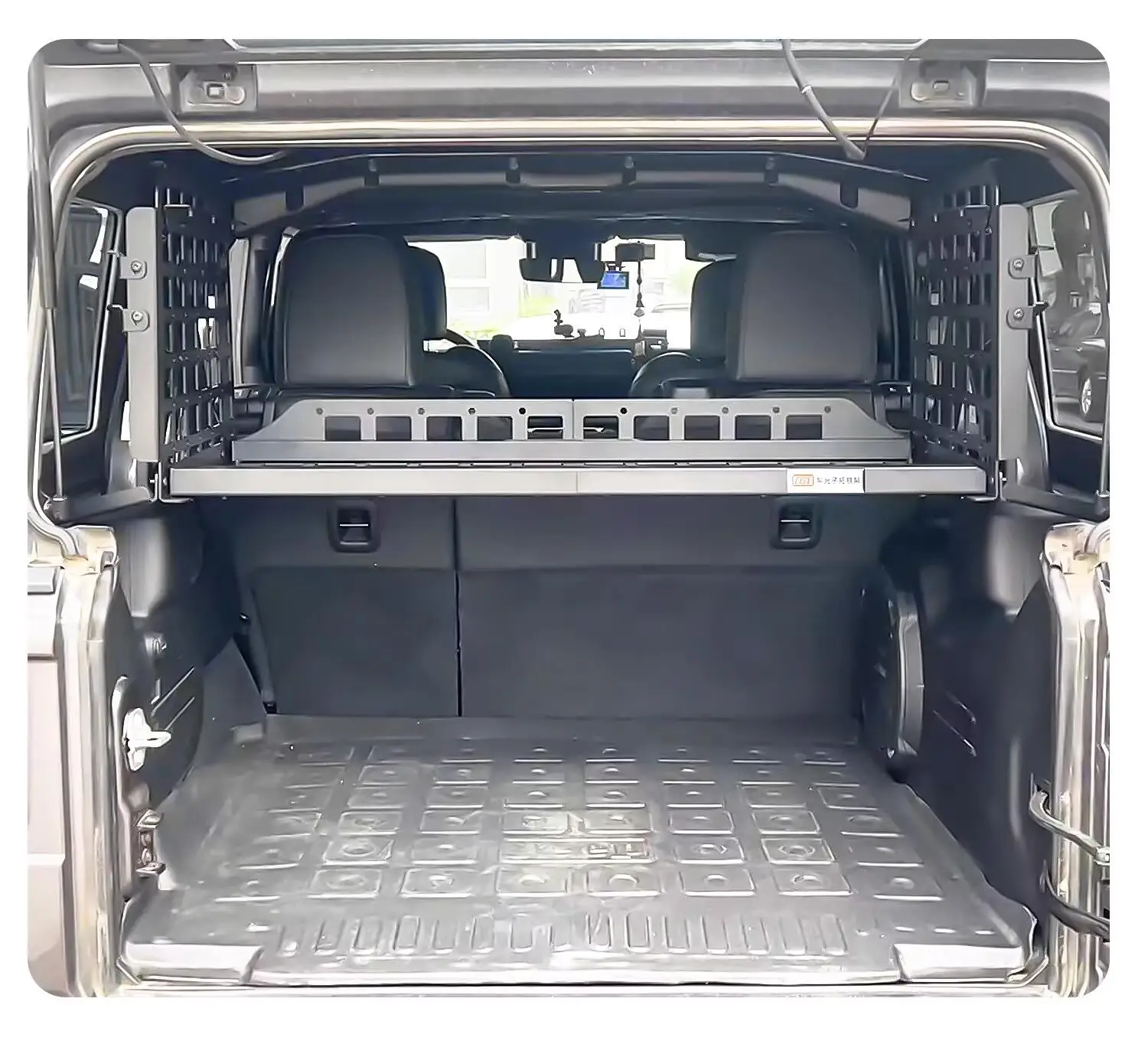 For 2018+ Jeep Wrangler JL Unlimited 4-Door with Factory Removable Hardtop Only Trunk Shelf Molle Panel Cargo Organizers Racks