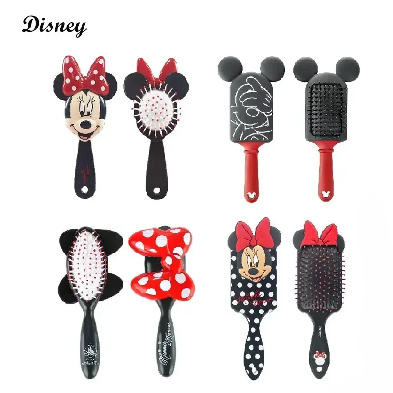 Air Cushion Massage Combs Minnie Mouse Cartoon Anime Figures Children Comb Hair Brush Hairdressing Tool Kids Gift