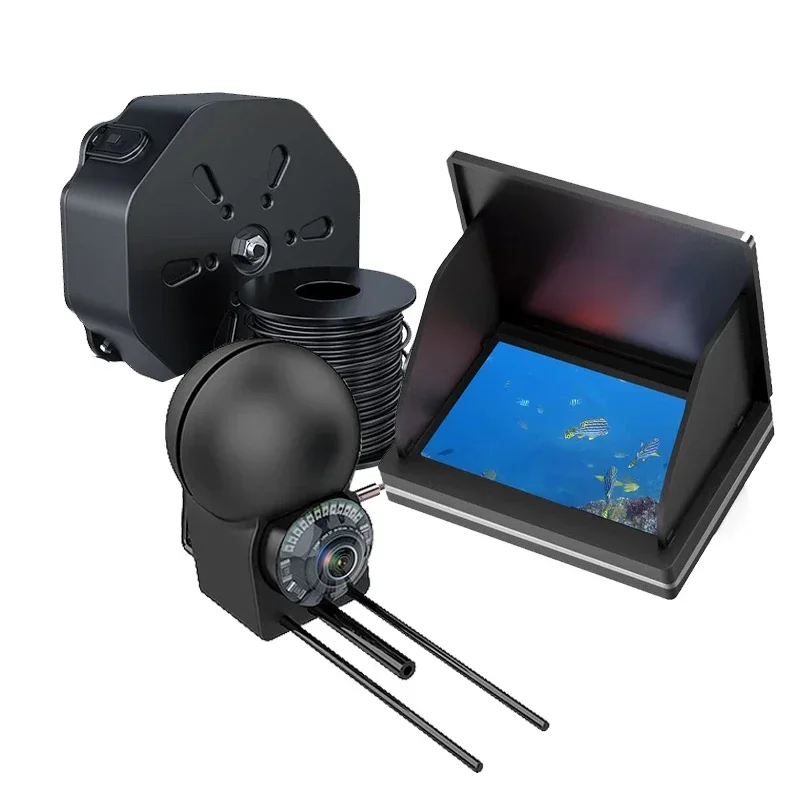 Large screen intelligent underwater drone used fish finder with 3D ice fishing real-time sight