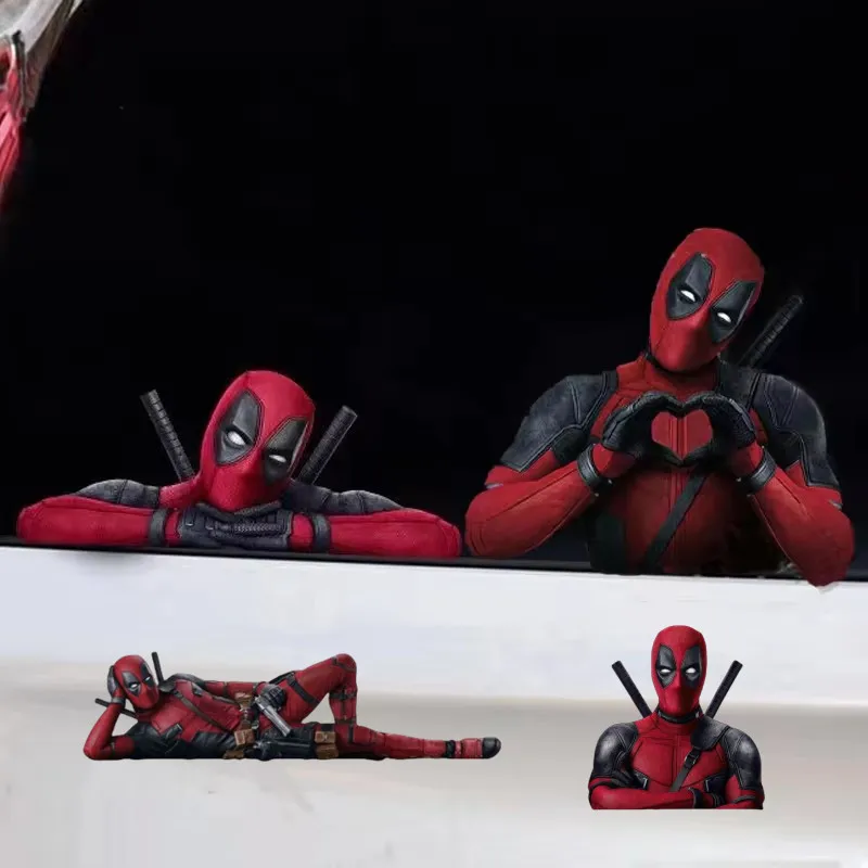 Водостойкая наклейка на машину Deadpool Wolverine, аниме Стикеры, украшенные автомобильные наклейки, личные Творческие стикеры, скрывающие царапины